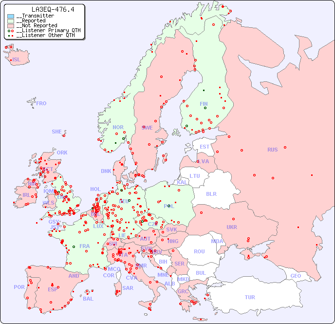 __European Reception Map for LA3EQ-476.4