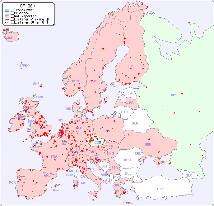 __European Reception Map for DF-380