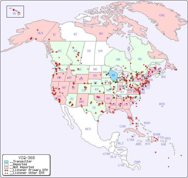 __North American Reception Map for VIQ-368