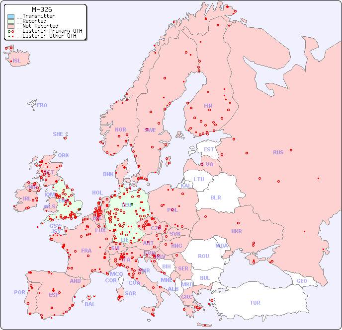 __European Reception Map for M-326