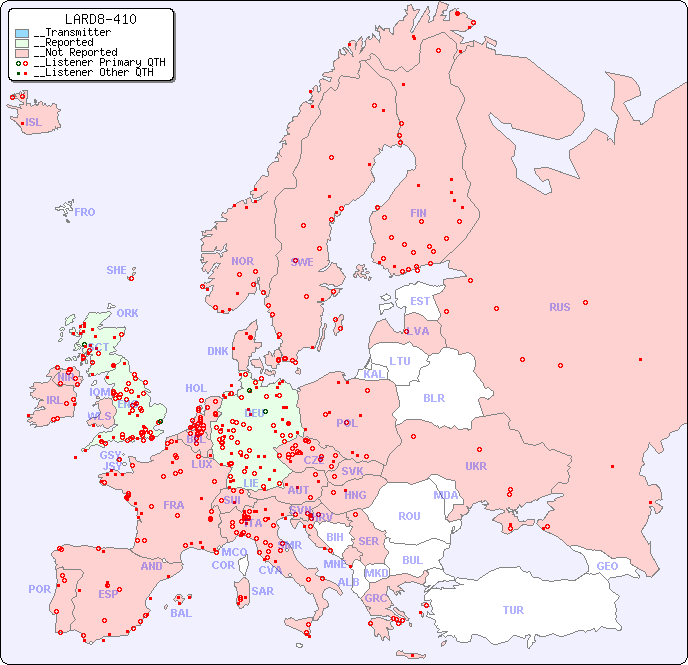 __European Reception Map for LARD8-410