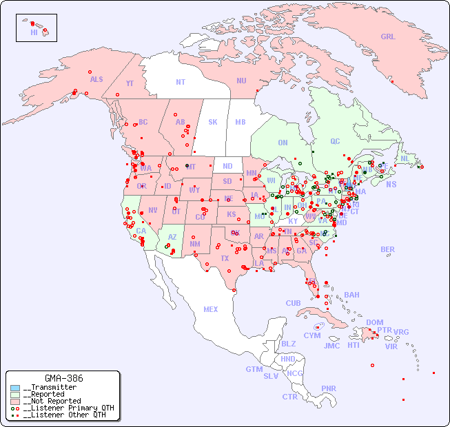 __North American Reception Map for GMA-386