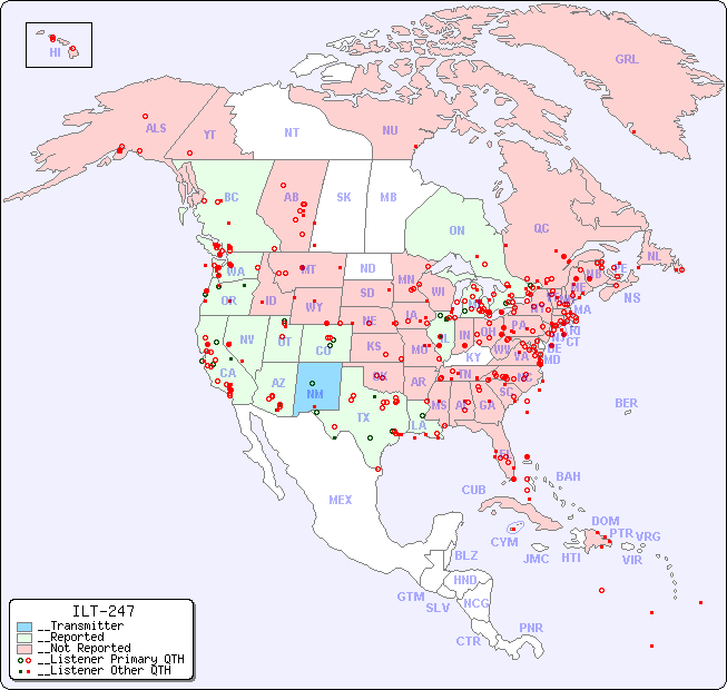 __North American Reception Map for ILT-247