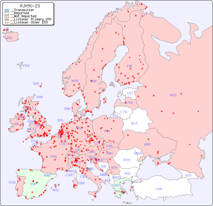 __European Reception Map for RJH90-23