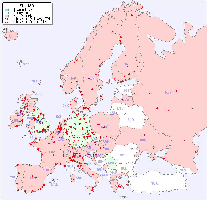 __European Reception Map for EK-420