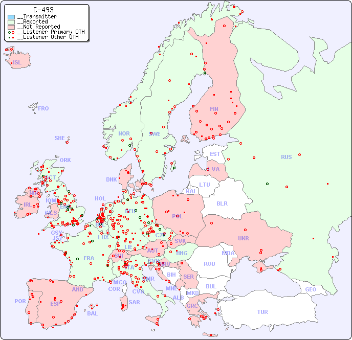 __European Reception Map for C-493