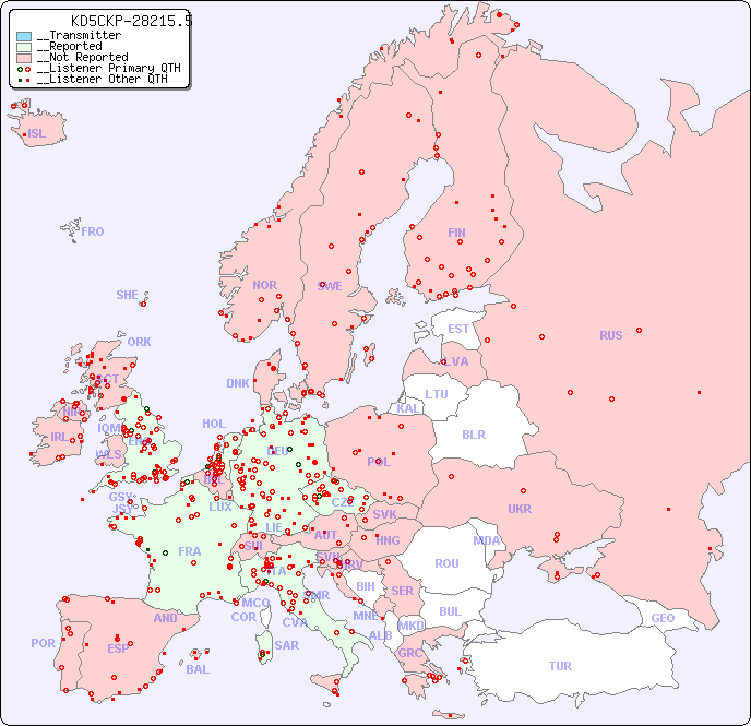 __European Reception Map for KD5CKP-28215.5