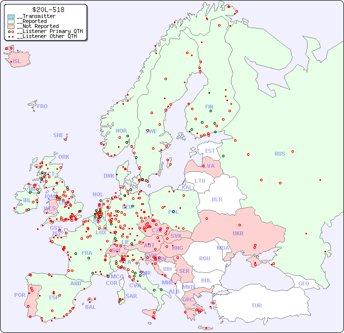 __European Reception Map for $20L-518