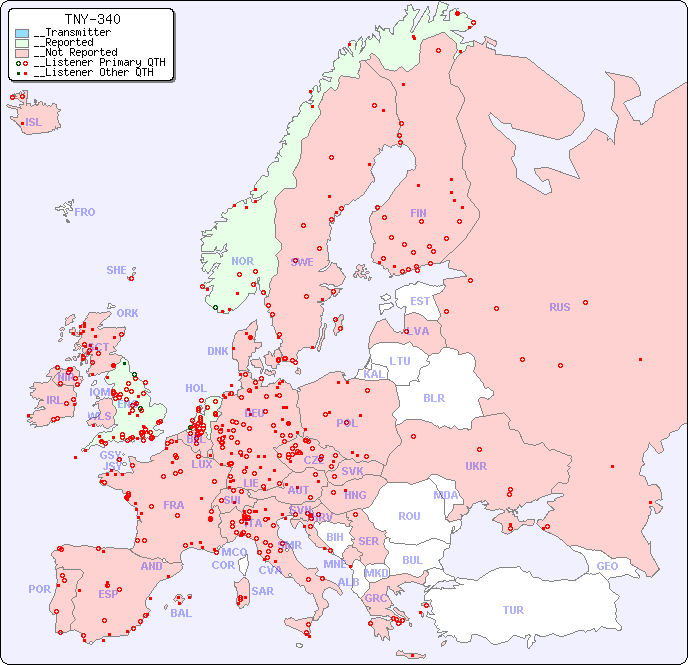 __European Reception Map for TNY-340