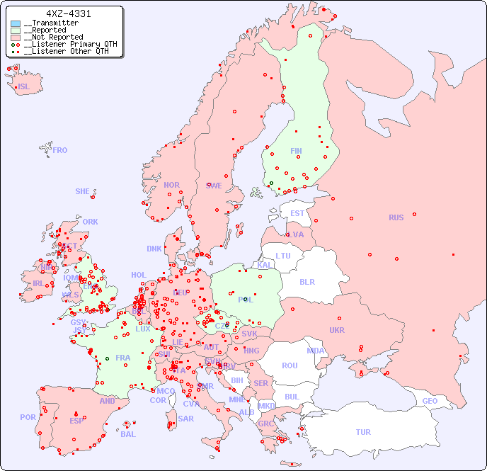 __European Reception Map for 4XZ-4331