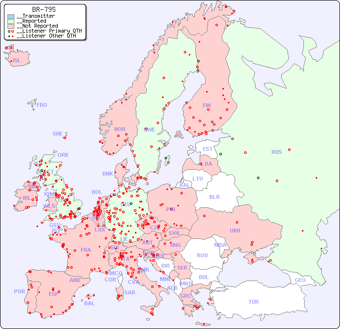 __European Reception Map for BR-795