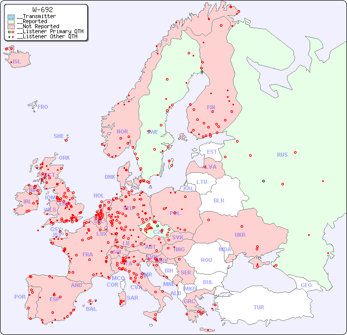 __European Reception Map for W-692