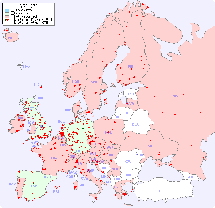 __European Reception Map for YRR-377