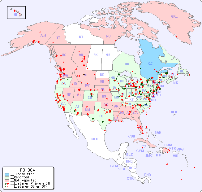 __North American Reception Map for F8-384