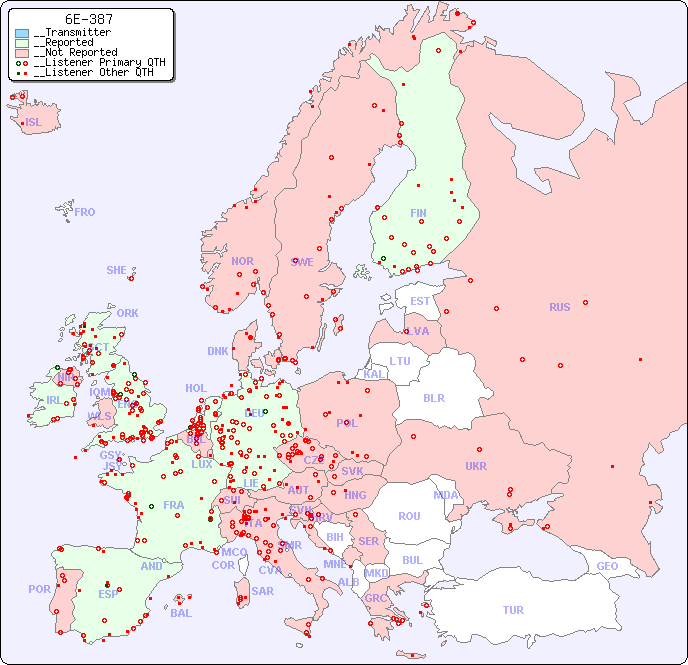 __European Reception Map for 6E-387