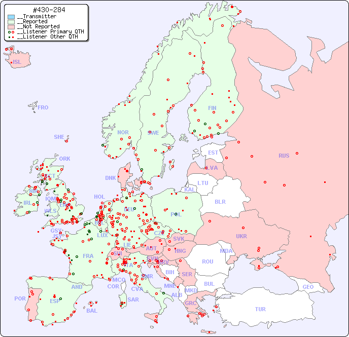 __European Reception Map for #430-284