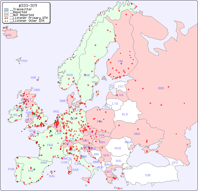 __European Reception Map for #333-309