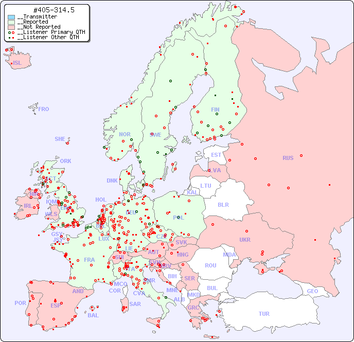 __European Reception Map for #405-314.5