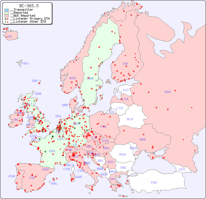 __European Reception Map for BC-365.5