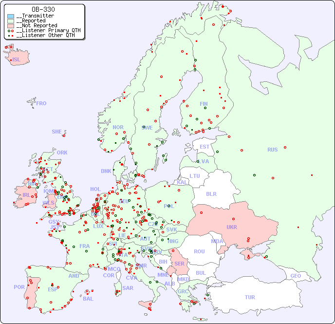 __European Reception Map for OB-330