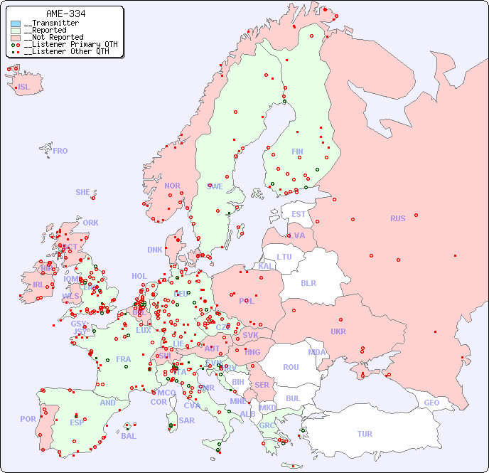 __European Reception Map for AME-334