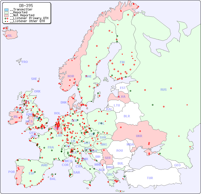 __European Reception Map for OB-395