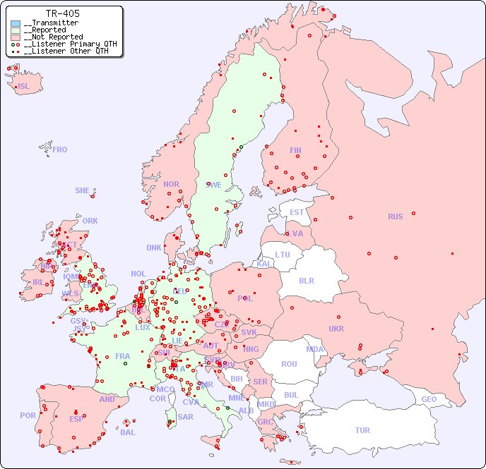 __European Reception Map for TR-405