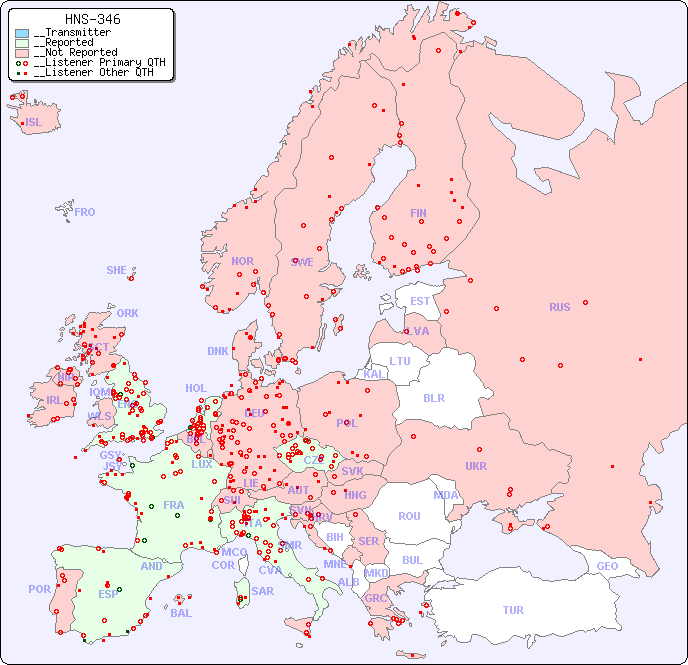 __European Reception Map for HNS-346