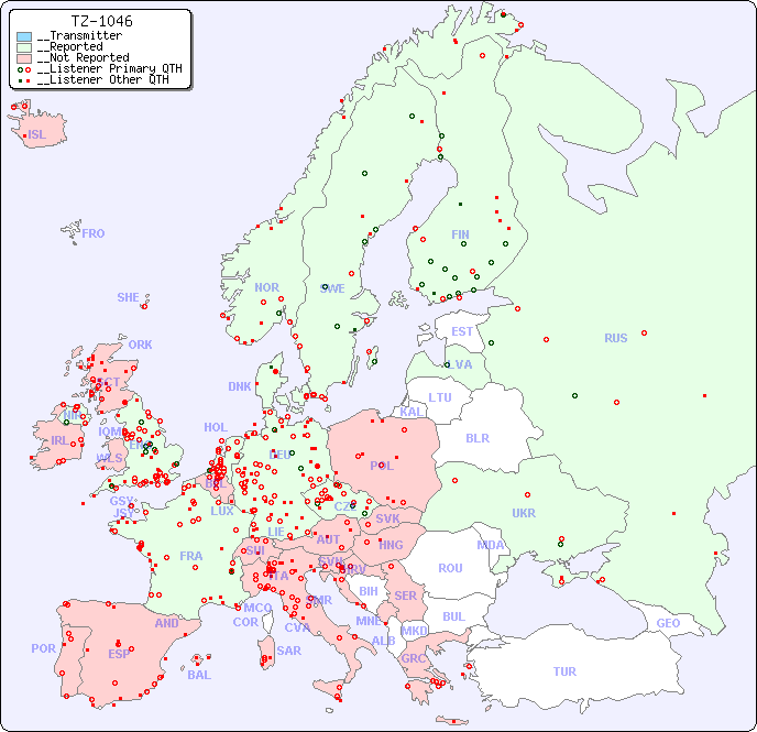 __European Reception Map for TZ-1046