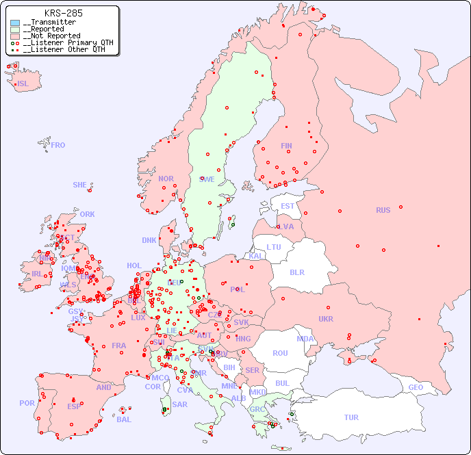 __European Reception Map for KRS-285