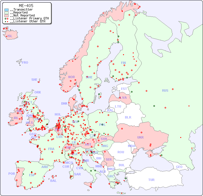 __European Reception Map for ME-405