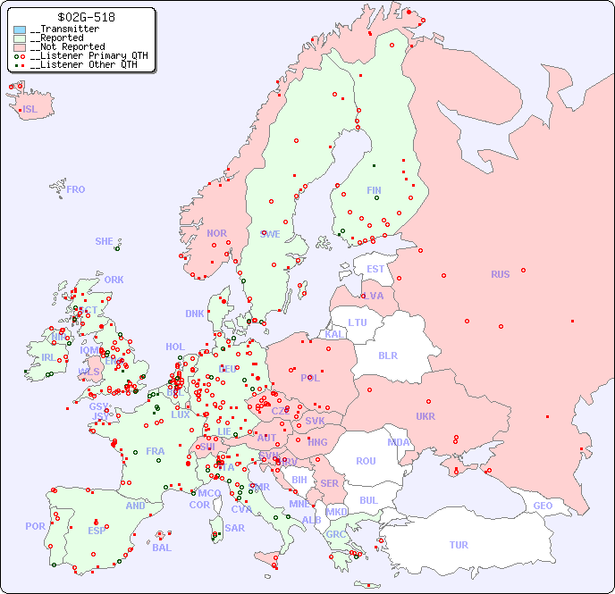 __European Reception Map for $02G-518