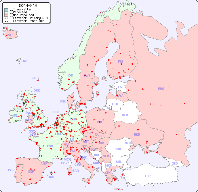 __European Reception Map for $04H-518