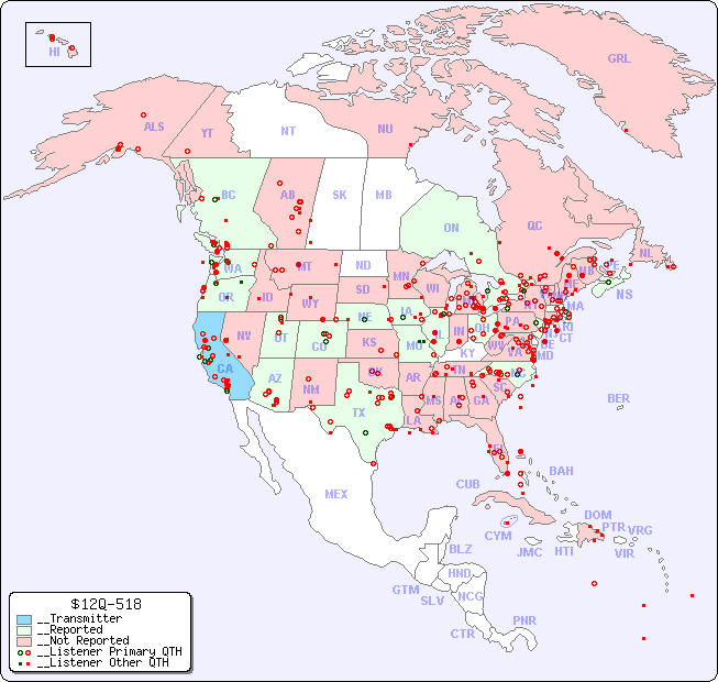 __North American Reception Map for $12Q-518