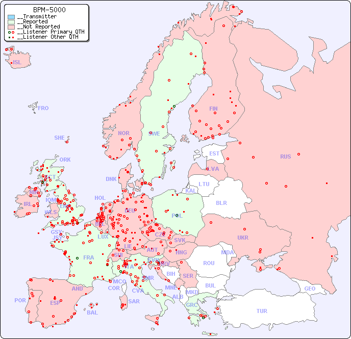 __European Reception Map for BPM-5000
