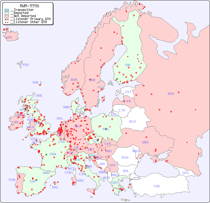 __European Reception Map for RWM-9996