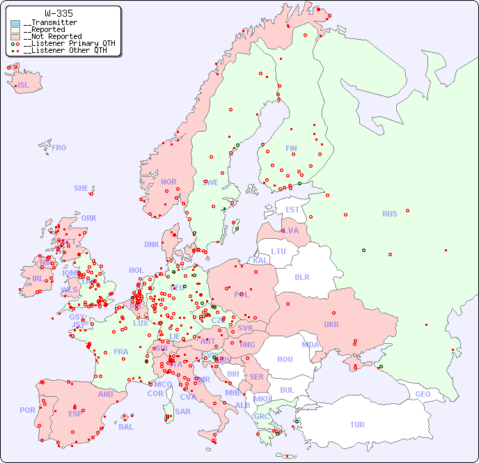 __European Reception Map for W-335