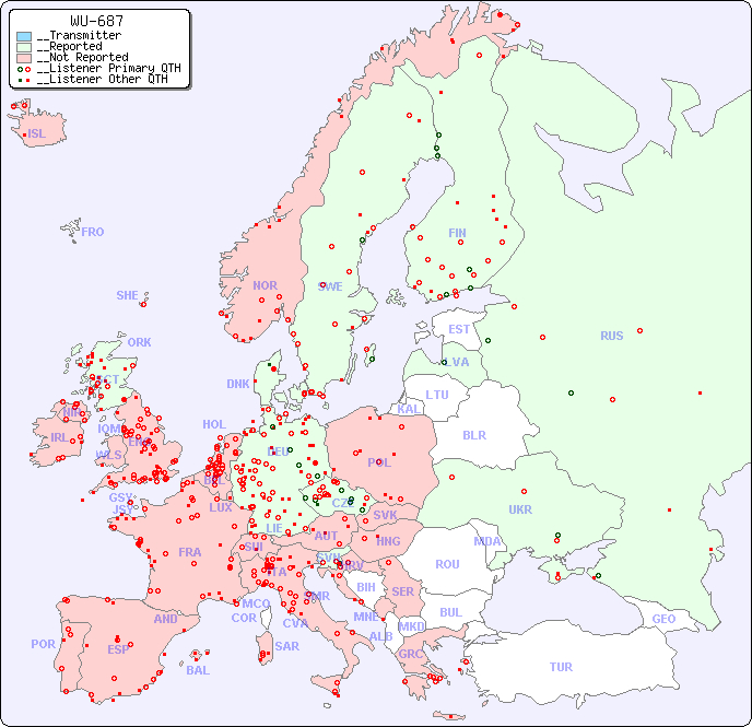 __European Reception Map for WU-687