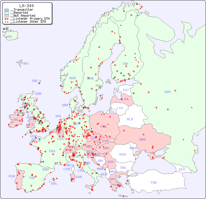 __European Reception Map for LA-344