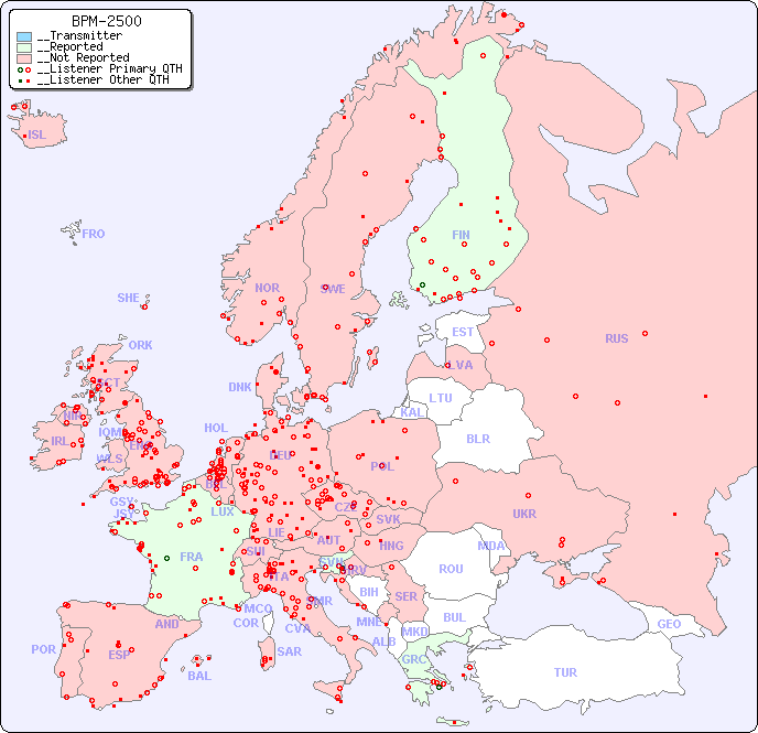 __European Reception Map for BPM-2500