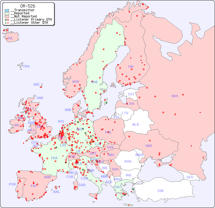 __European Reception Map for OR-526