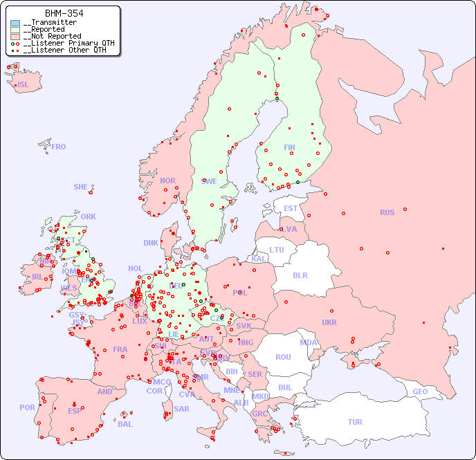 __European Reception Map for BHM-354