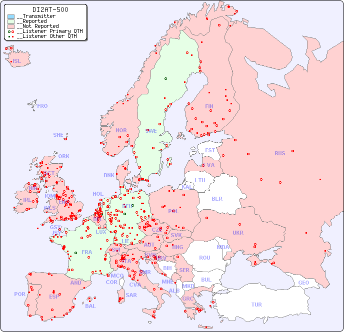 __European Reception Map for DI2AT-500