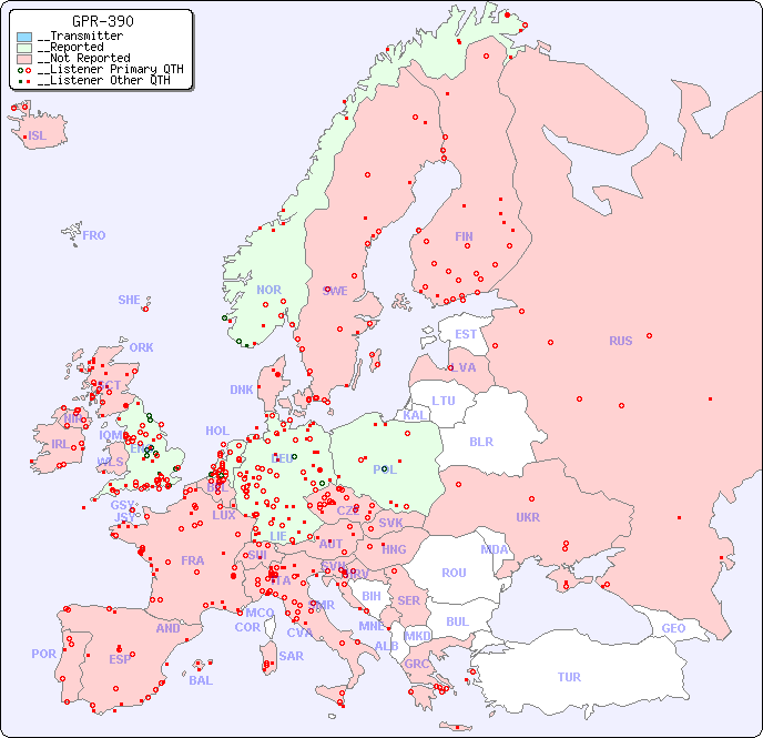 __European Reception Map for GPR-390