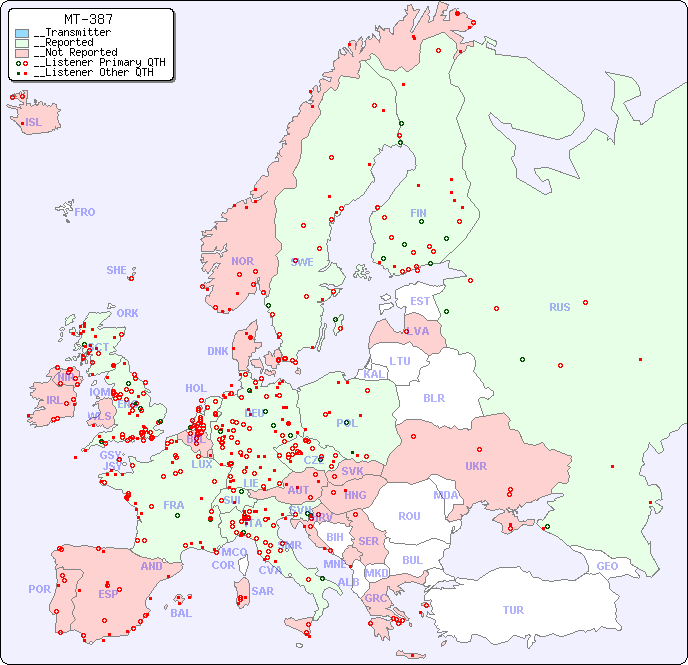 __European Reception Map for MT-387