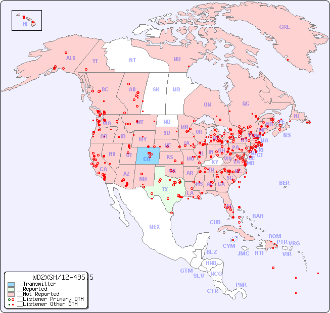 __North American Reception Map for WD2XSH/12-495.5