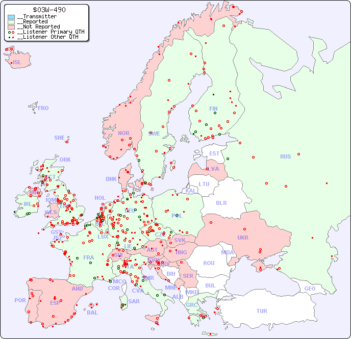 __European Reception Map for $03W-490