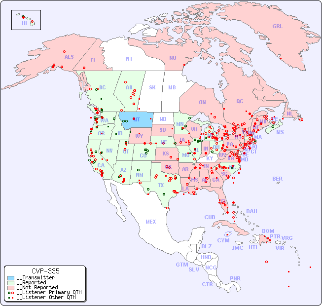 __North American Reception Map for CVP-335