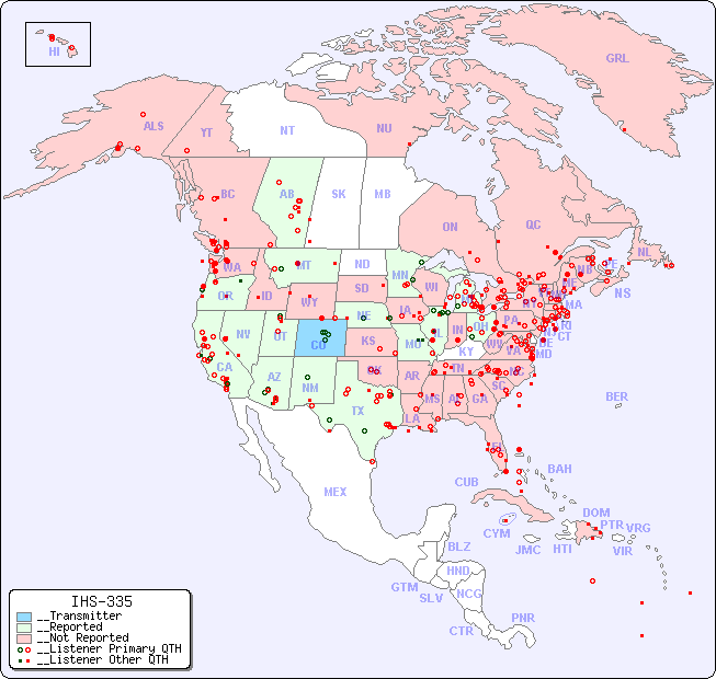 __North American Reception Map for IHS-335