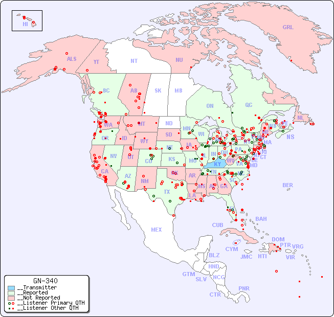 __North American Reception Map for GN-340